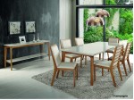 Conjunto Mesa de Jantar com 06 Cadeiras Columbia 1.40 x 0.90 Retangular Moveis